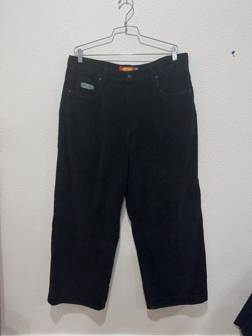 Empyre Loose Fit Men's Black Corduroy Pants Size 34